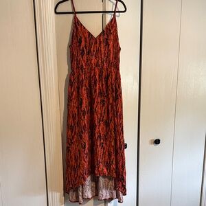 Elegant Red Midi Dress